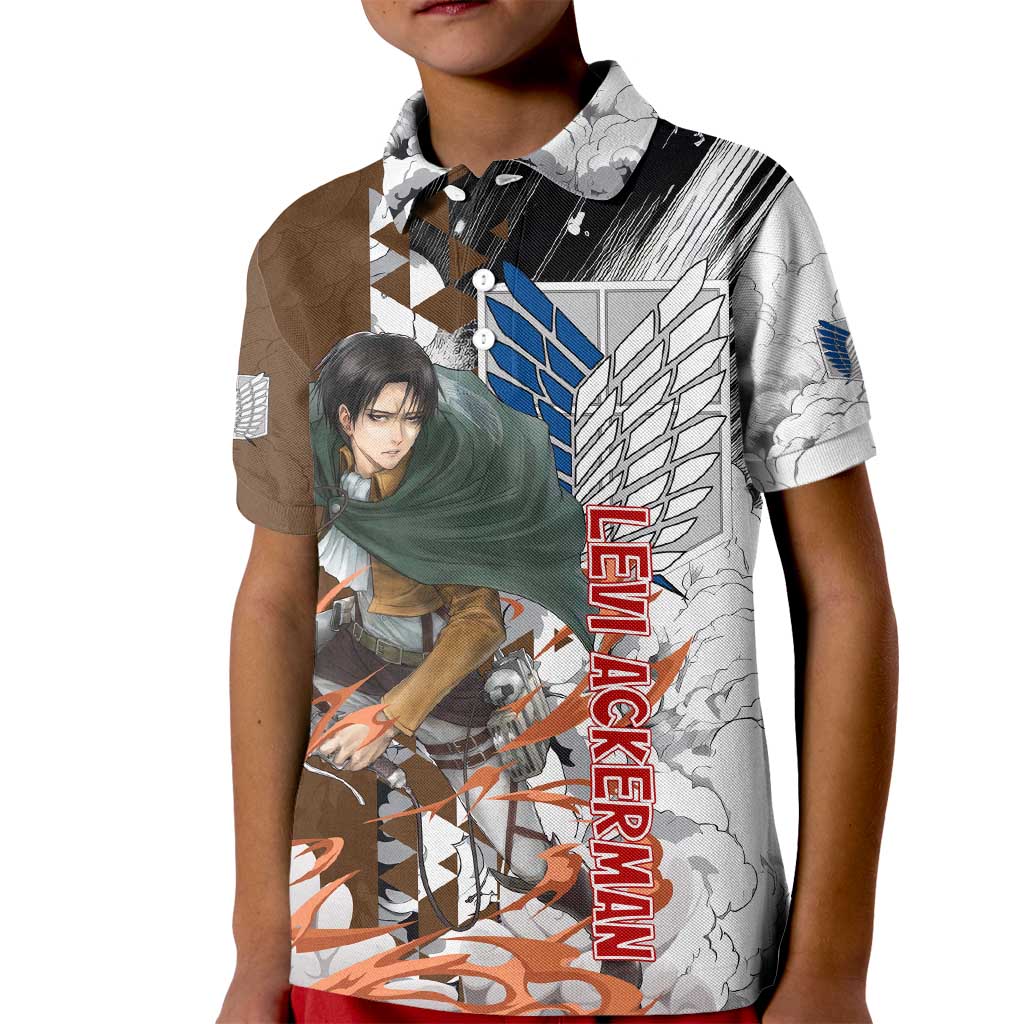 Levi Ackerman - Attack On Titan Kid Polo Shirt Anime Style