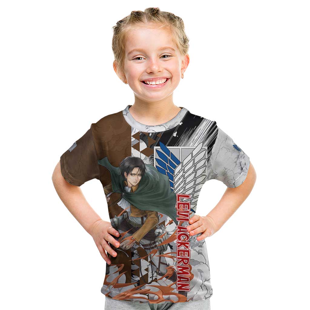 Levi Ackerman - Attack On Titan Kid T Shirt Anime Style