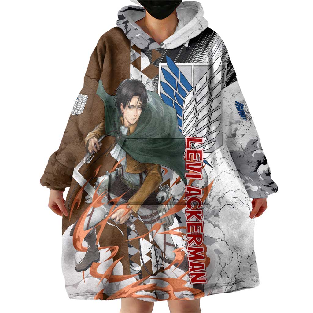 Levi Ackerman - Attack On Titan Wearable Blanket Hoodie Anime Style