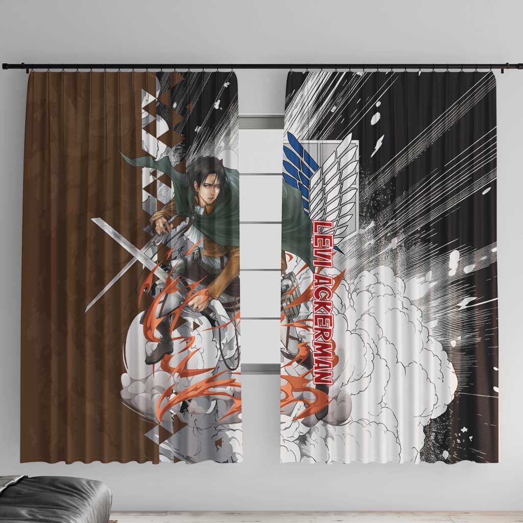 Levi Ackerman - Attack On Titan Window Curtain Anime Style