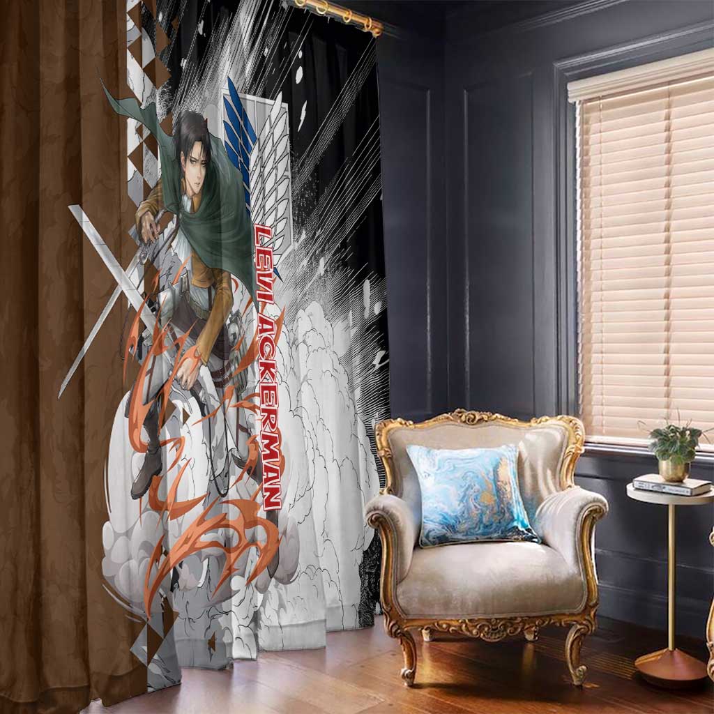 Levi Ackerman - Attack On Titan Window Curtain Anime Style