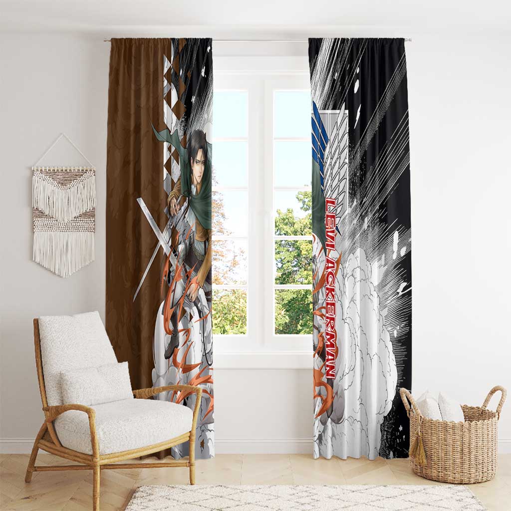 Levi Ackerman - Attack On Titan Window Curtain Anime Style
