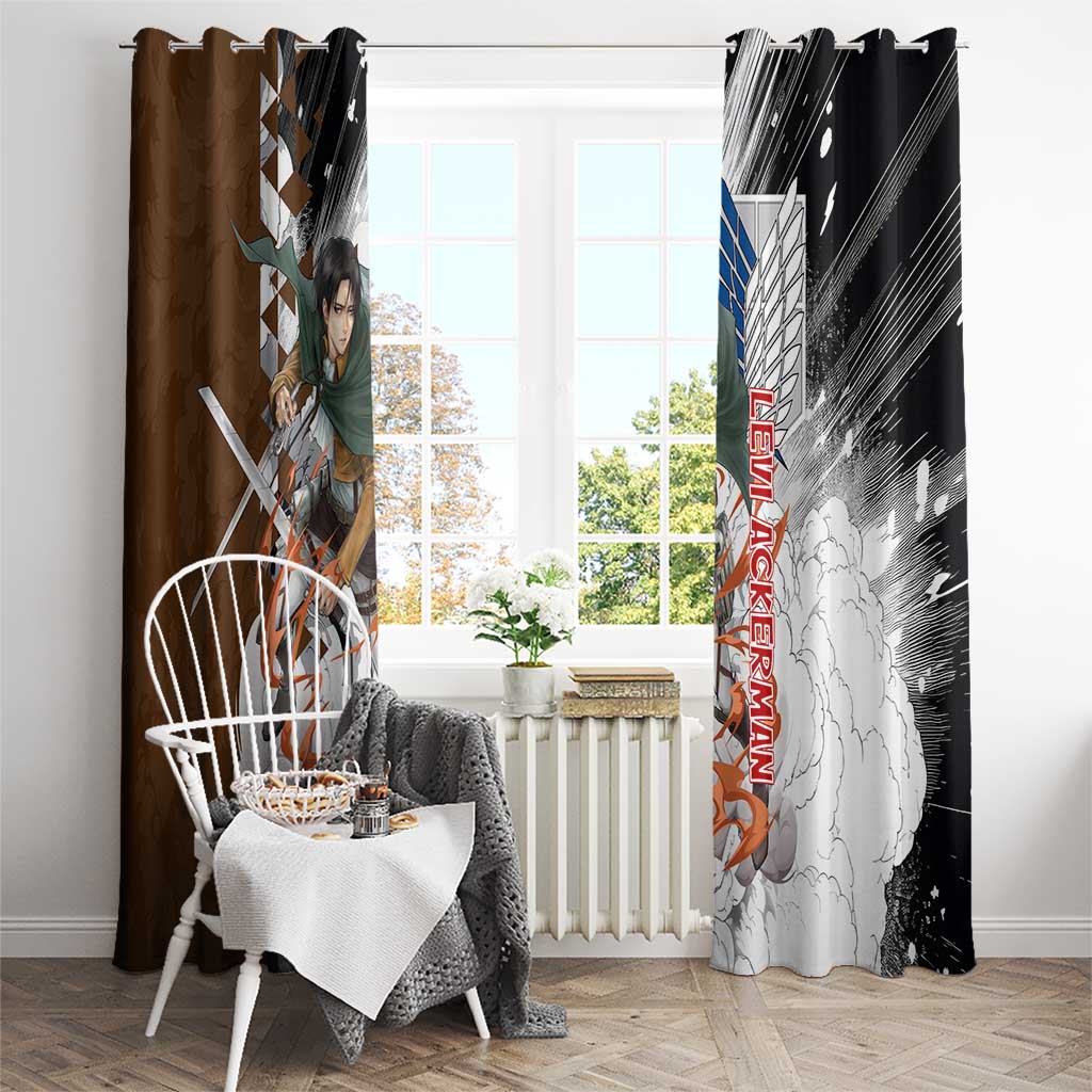Levi Ackerman - Attack On Titan Window Curtain Anime Style