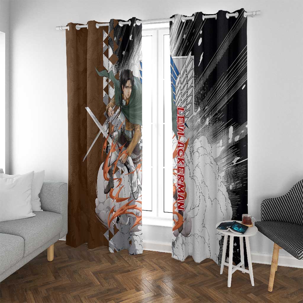 Levi Ackerman - Attack On Titan Window Curtain Anime Style