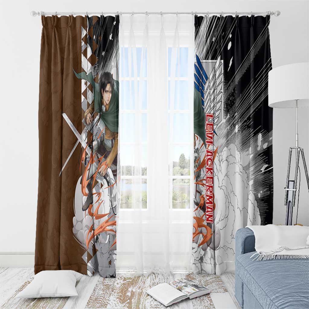 Levi Ackerman - Attack On Titan Window Curtain Anime Style