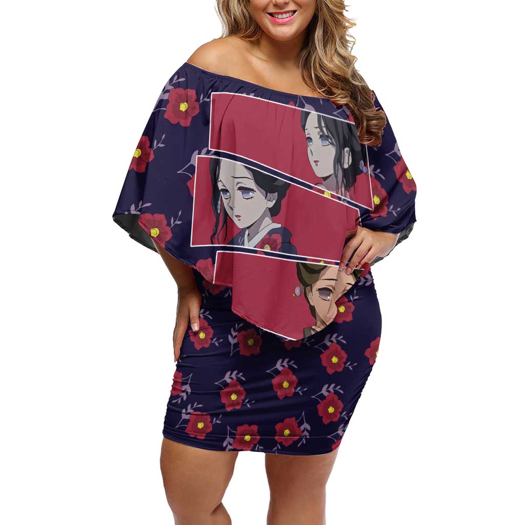 Tamayo - Demon Slayer Off Shoulder Short Dress Anime Style