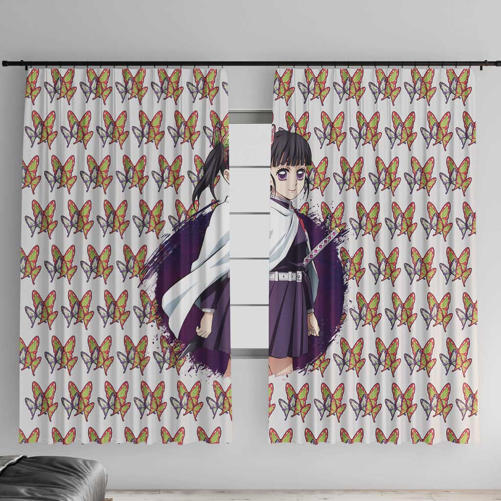 Kanao Tsuyuri - Demon Slayer Window Curtain Anime Style