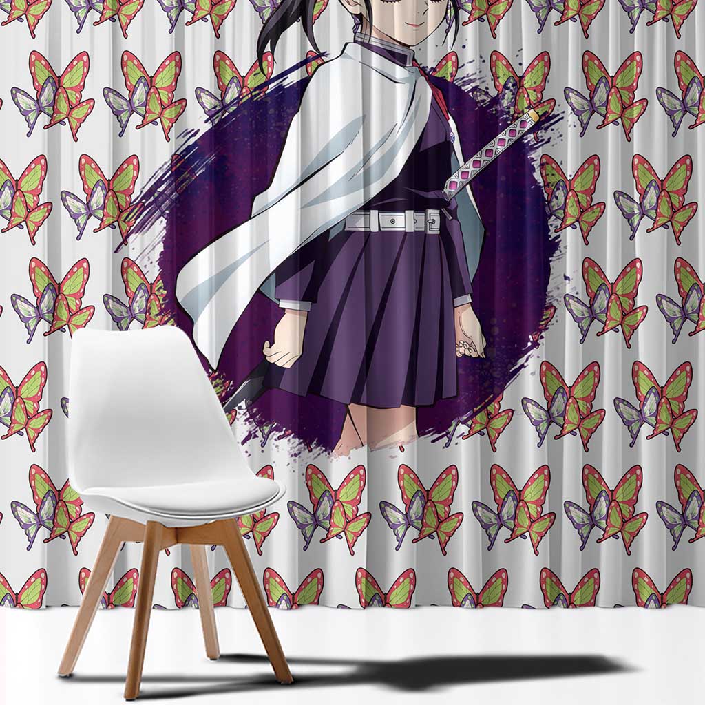Kanao Tsuyuri - Demon Slayer Window Curtain Anime Style