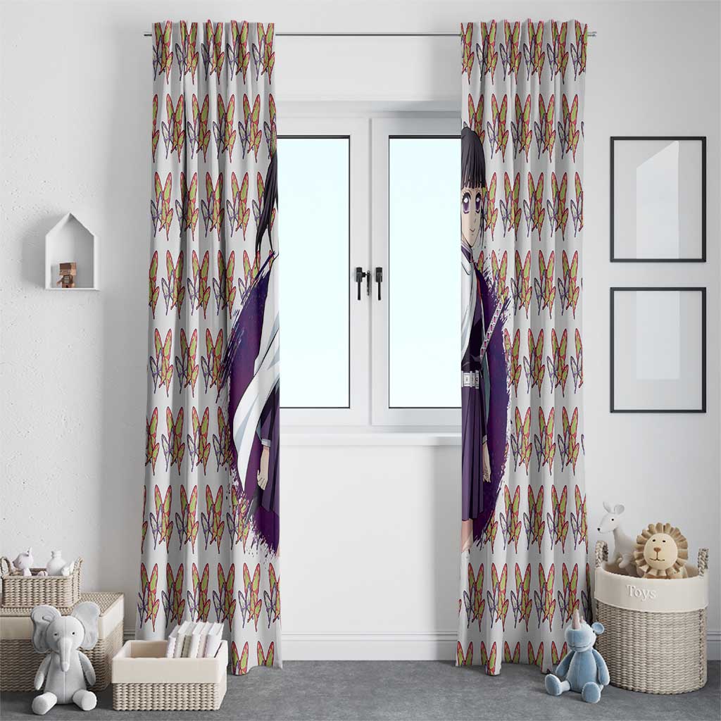 Kanao Tsuyuri - Demon Slayer Window Curtain Anime Style