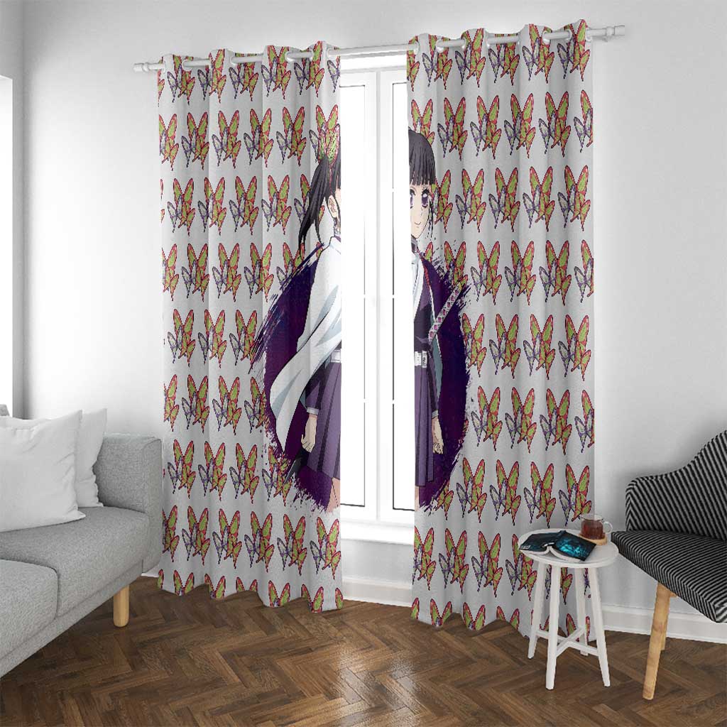 Kanao Tsuyuri - Demon Slayer Window Curtain Anime Style