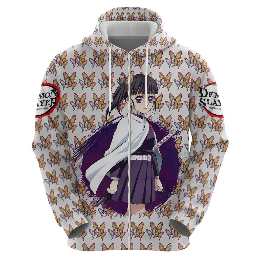 Kanao Tsuyuri - Demon Slayer Zip Hoodie Anime Style