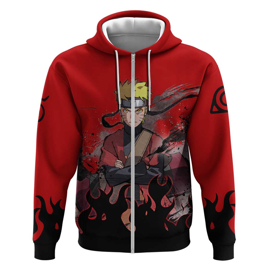 Uzumaki Sage - Naruto Zip Hoodie Anime Style