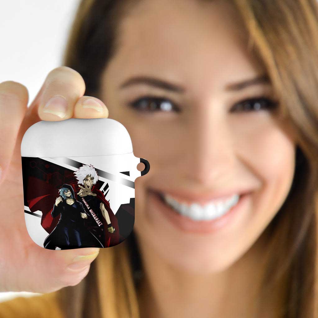 Tomura Shigaraki AirPods Case Dark Anime Villain Illustration with Red Energy Aura