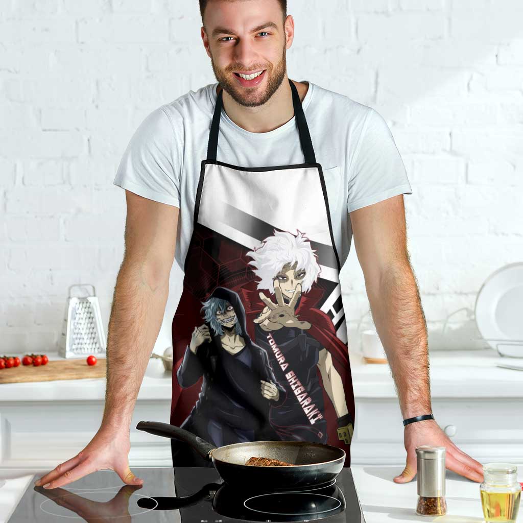 Tomura Shigaraki Apron Dark Anime Villain Illustration with Red Energy Aura