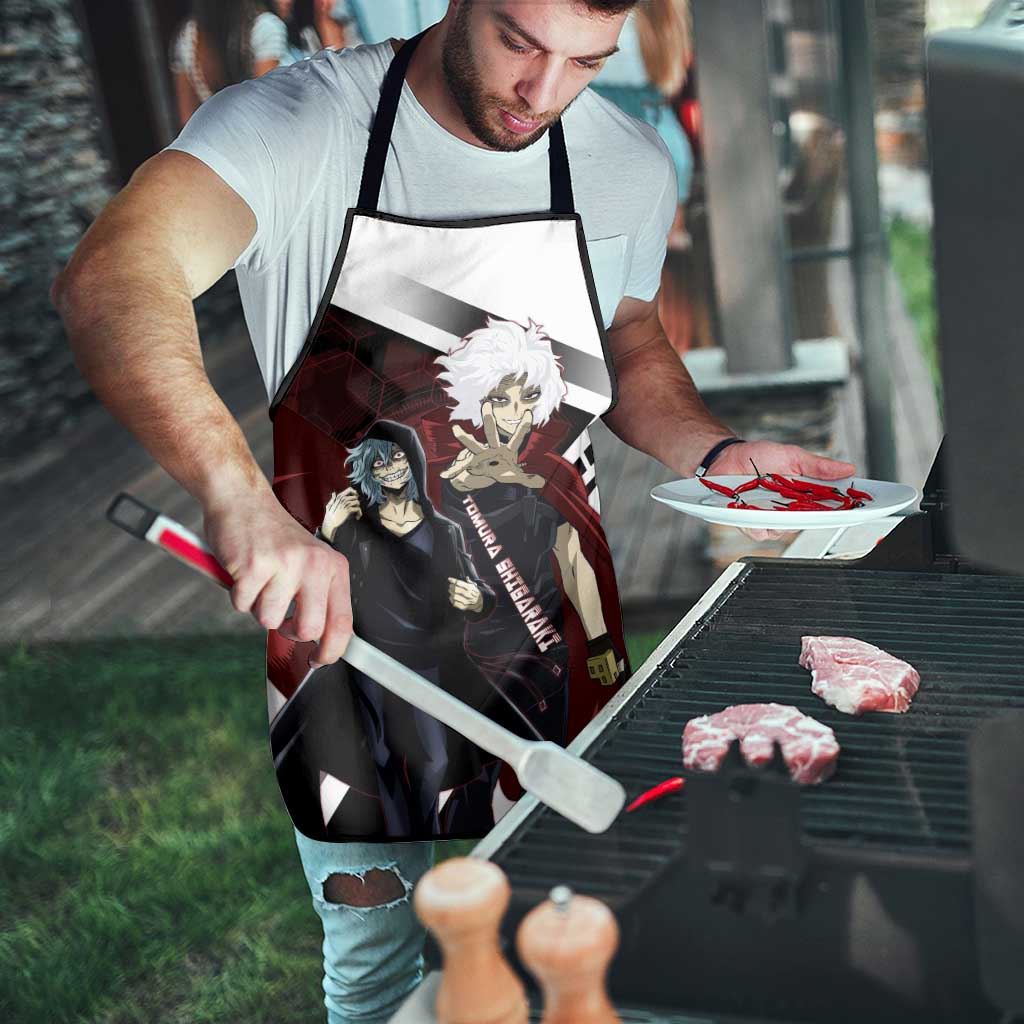 Tomura Shigaraki Apron Dark Anime Villain Illustration with Red Energy Aura