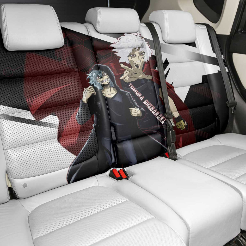 Tomura Shigaraki Back Car Seat Cover Dark Anime Villain Illustration with Red Energy Aura