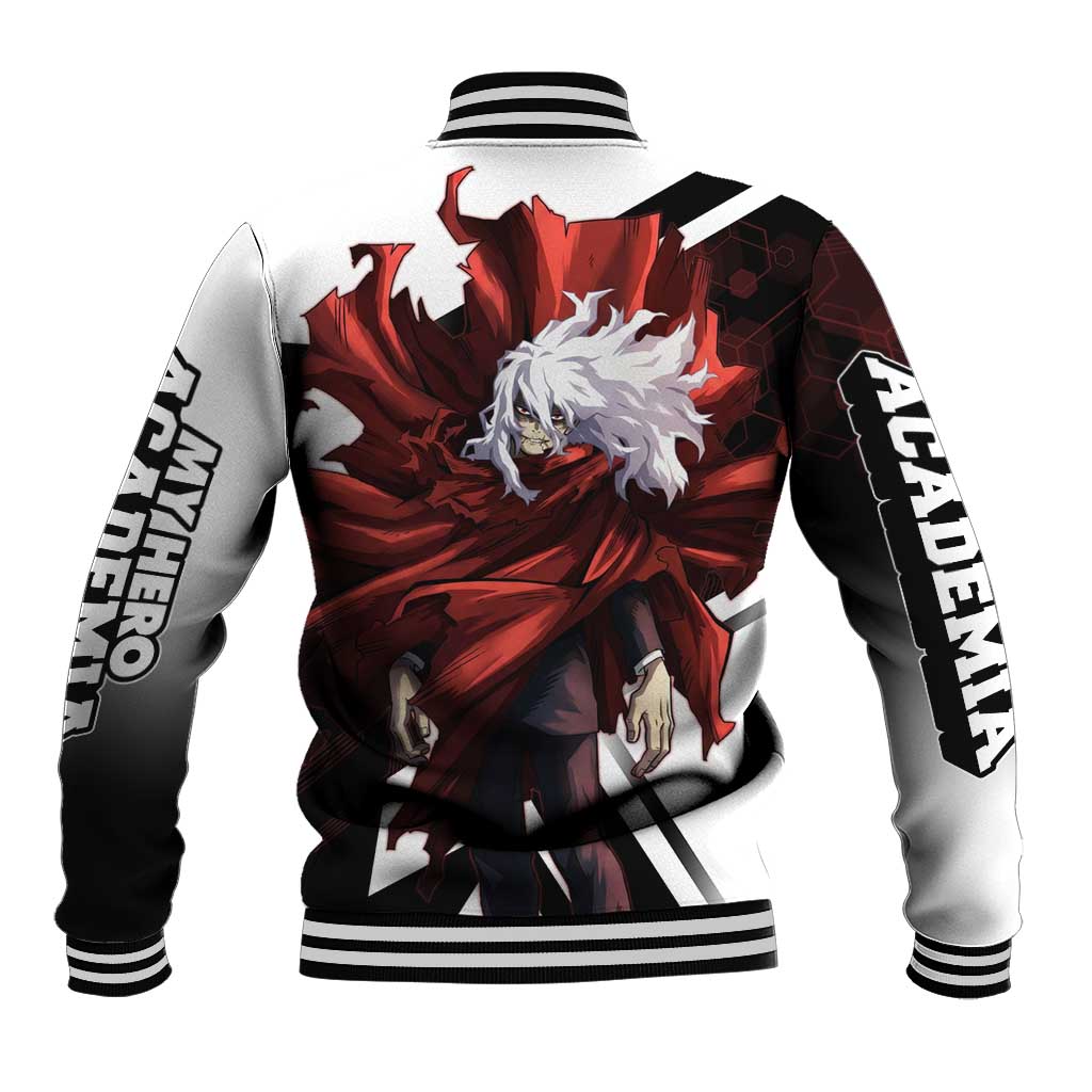 Tomura Shigaraki Baseball Jacket Dark Anime Villain Illustration with Red Energy Aura