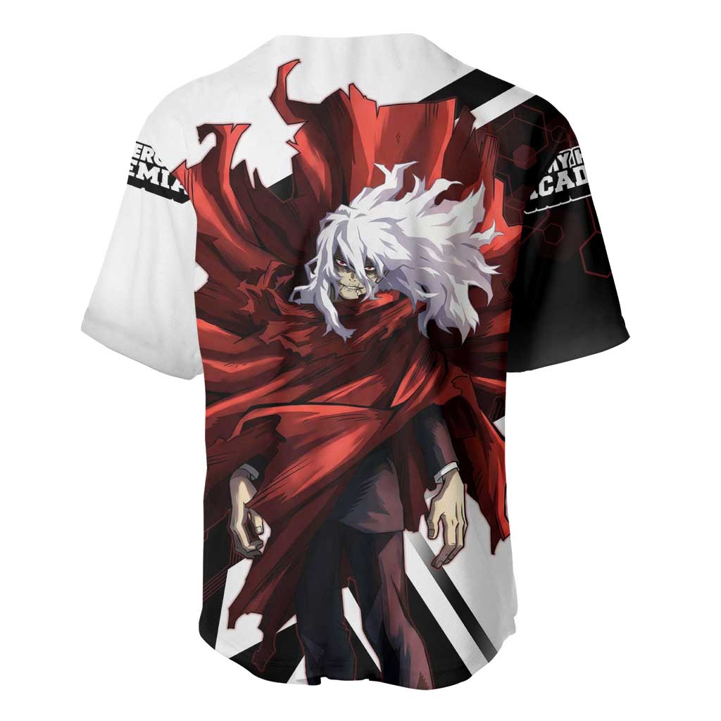 Tomura Shigaraki Baseball Jersey Dark Anime Villain Illustration with Red Energy Aura