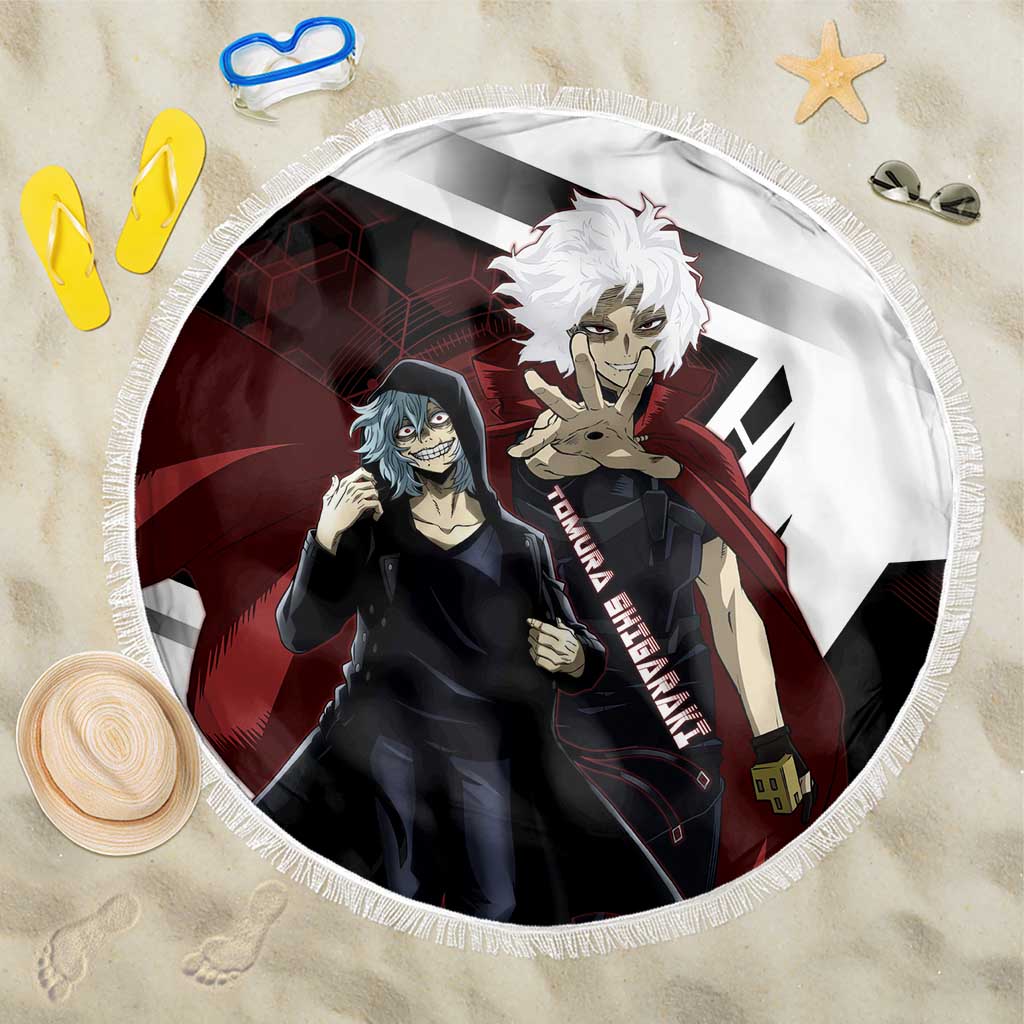 Tomura Shigaraki Beach Blanket Dark Anime Villain Illustration with Red Energy Aura