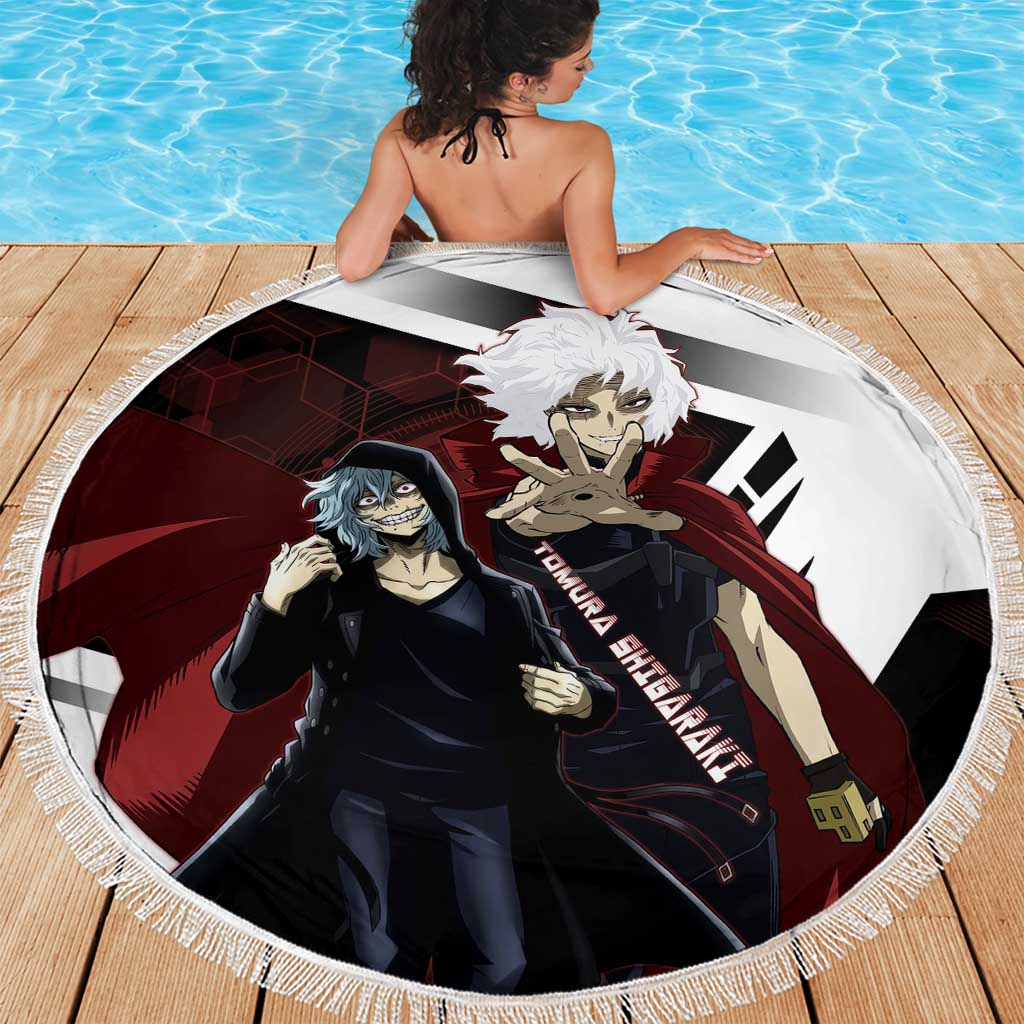 Tomura Shigaraki Beach Blanket Dark Anime Villain Illustration with Red Energy Aura