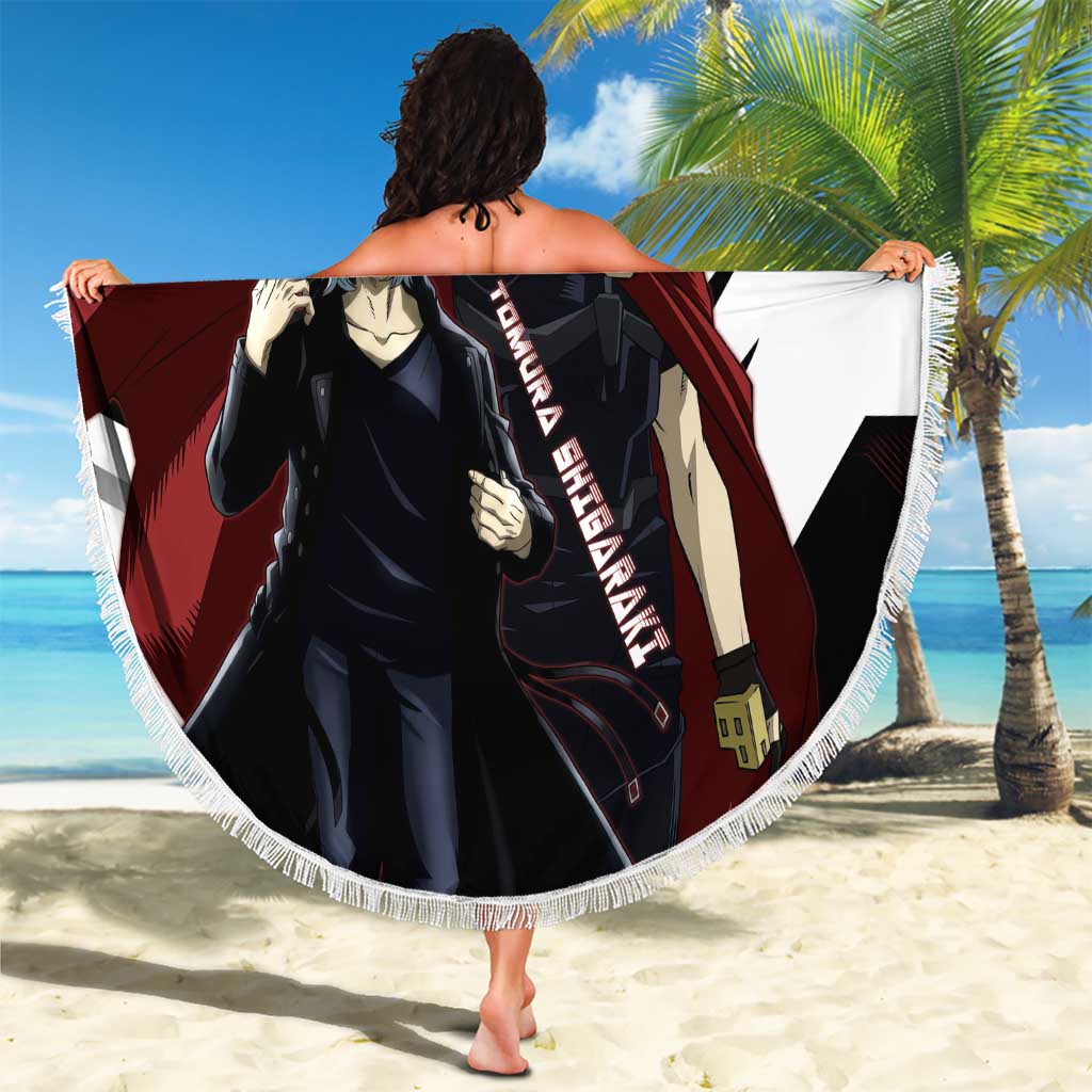 Tomura Shigaraki Beach Blanket Dark Anime Villain Illustration with Red Energy Aura