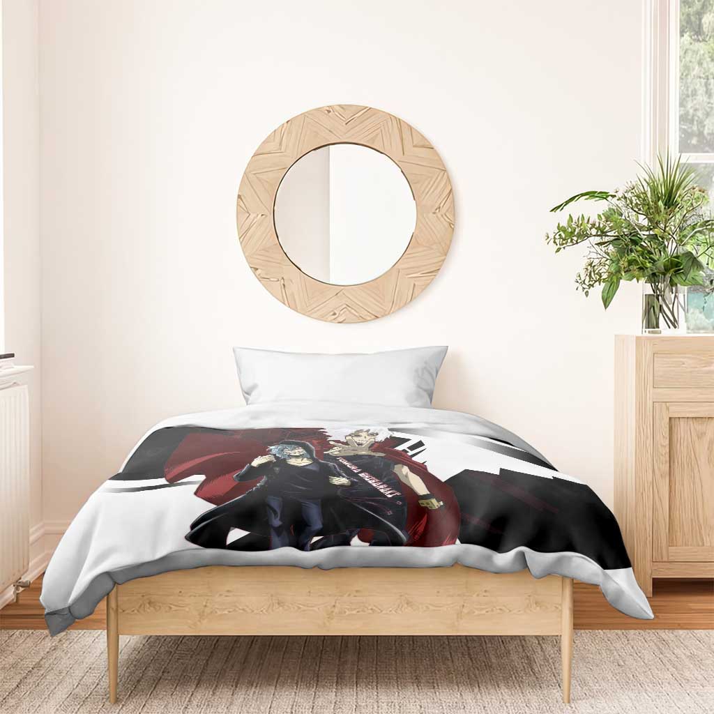 Tomura Shigaraki Bedding Set Dark Anime Villain Illustration with Red Energy Aura