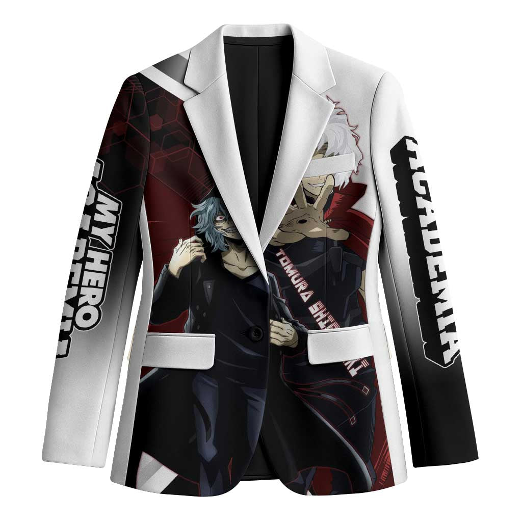 Tomura Shigaraki Blazer Dark Anime Villain Illustration with Red Energy Aura