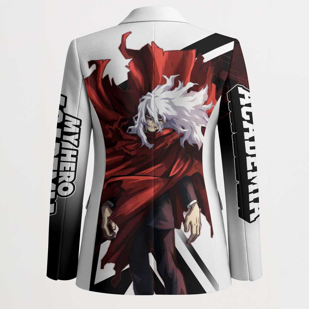 Tomura Shigaraki Blazer Dark Anime Villain Illustration with Red Energy Aura