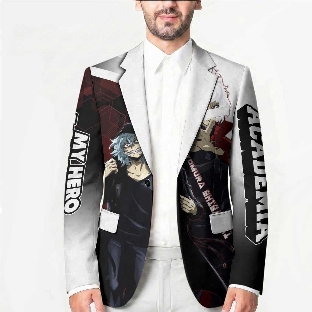 Tomura Shigaraki Blazer Dark Anime Villain Illustration with Red Energy Aura