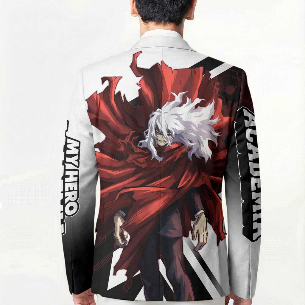 Tomura Shigaraki Blazer Dark Anime Villain Illustration with Red Energy Aura