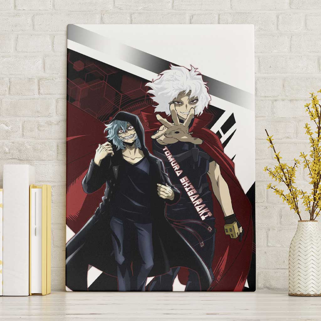 Tomura Shigaraki Canvas Wall Art Dark Anime Villain Illustration with Red Energy Aura