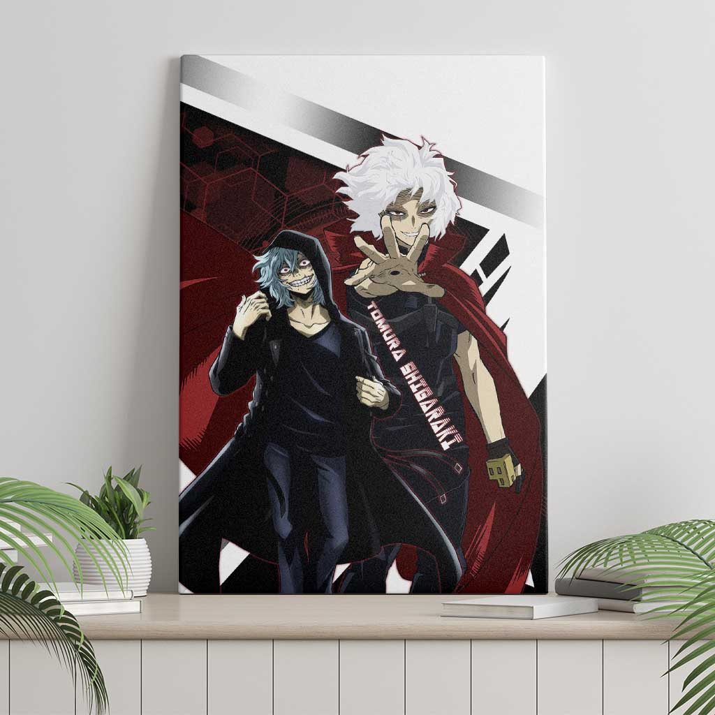 Tomura Shigaraki Canvas Wall Art Dark Anime Villain Illustration with Red Energy Aura
