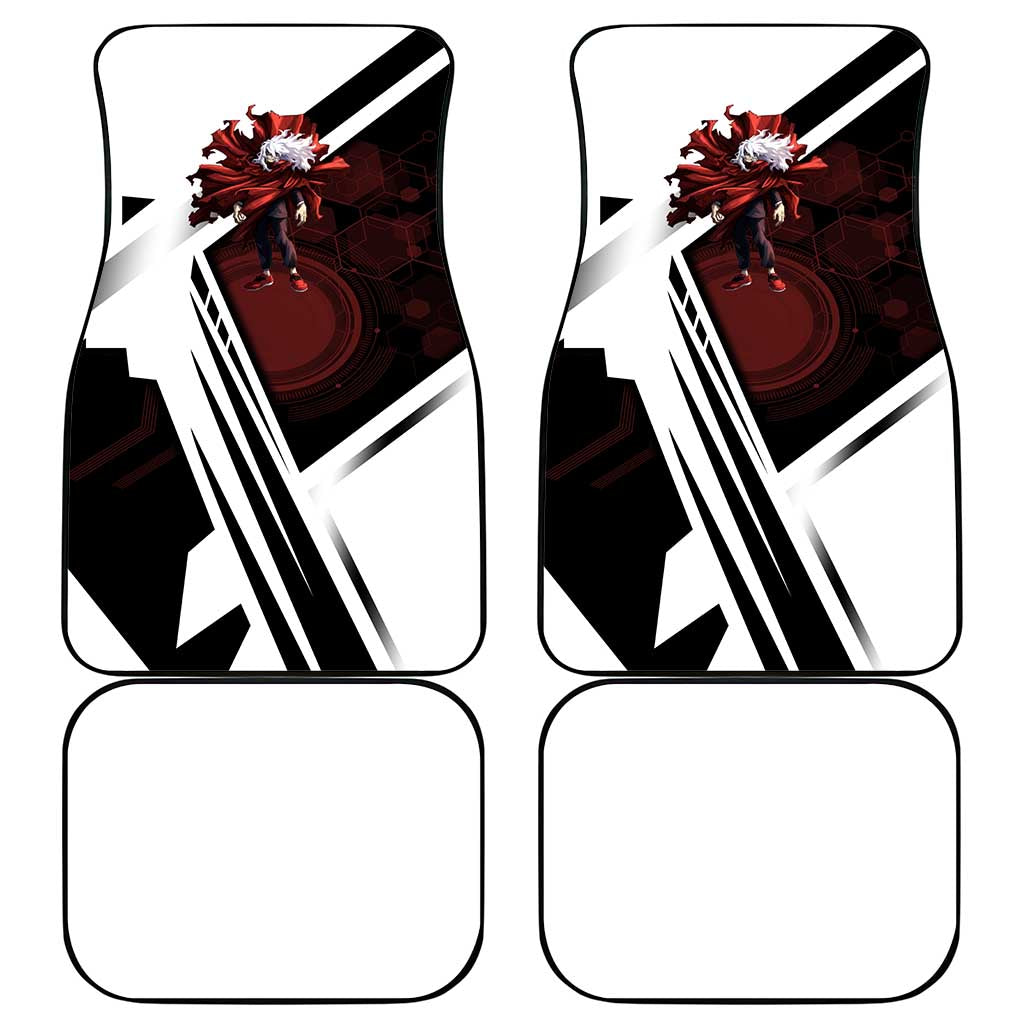 Tomura Shigaraki Car Mats Dark Anime Villain Illustration with Red Energy Aura