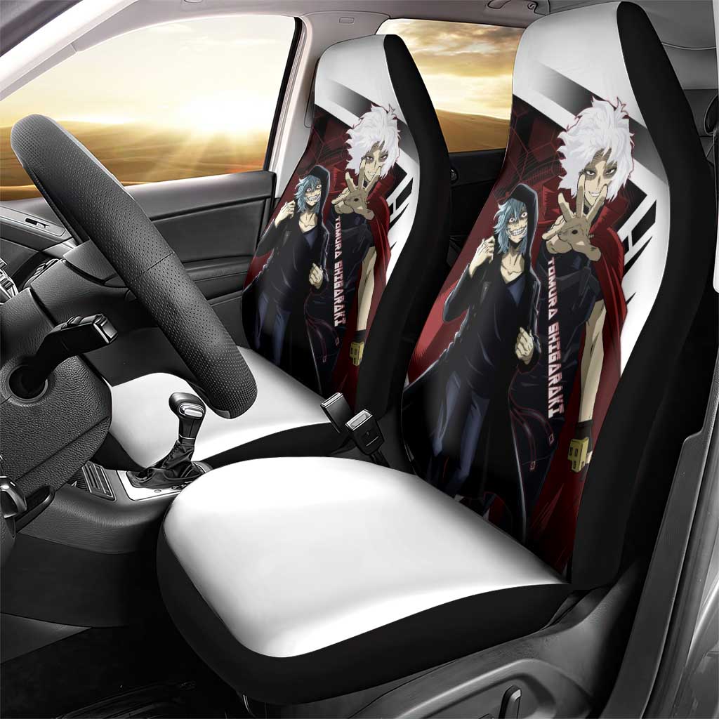 Tomura Shigaraki Car Seat Cover Dark Anime Villain Illustration with Red Energy Aura