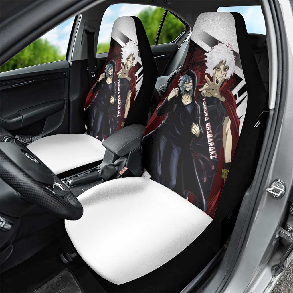 Tomura Shigaraki Car Seat Cover Dark Anime Villain Illustration with Red Energy Aura