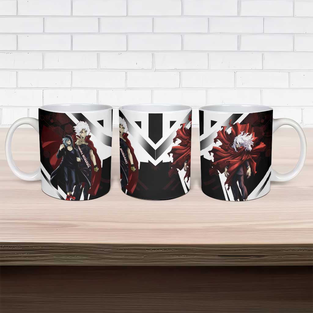 Tomura Shigaraki Ceramic Mug Dark Anime Villain Illustration with Red Energy Aura