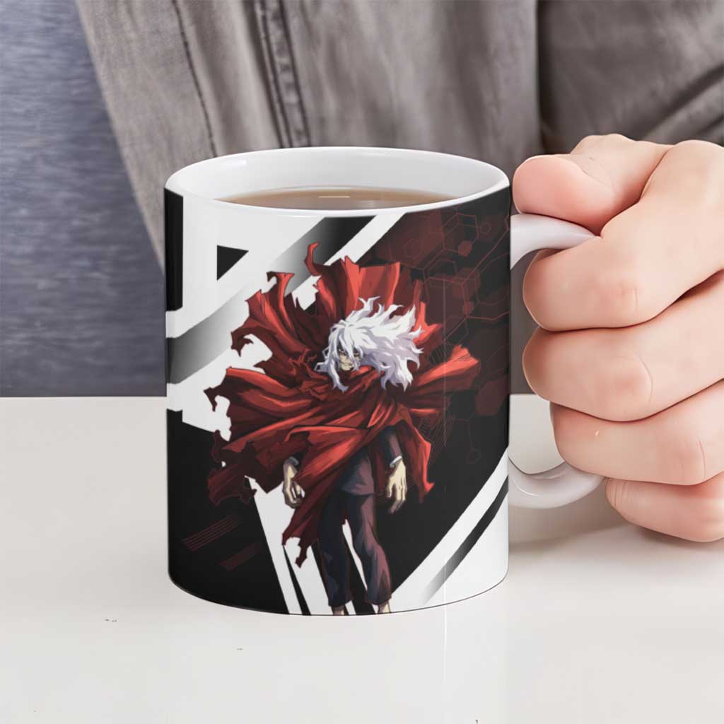 Tomura Shigaraki Ceramic Mug Dark Anime Villain Illustration with Red Energy Aura