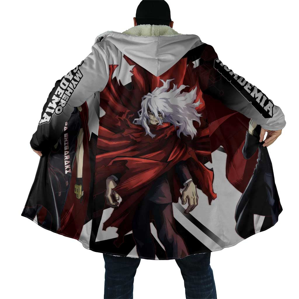 Tomura Shigaraki Cloak Dark Anime Villain Illustration with Red Energy Aura