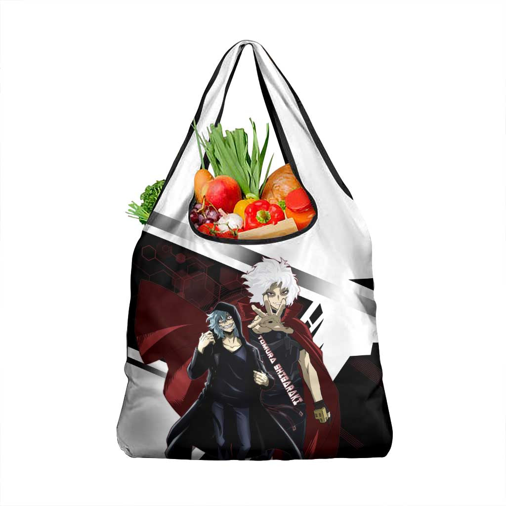 Tomura Shigaraki Grocery Bag Dark Anime Villain Illustration with Red Energy Aura