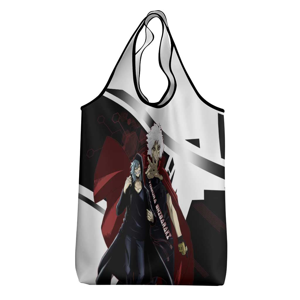 Tomura Shigaraki Grocery Bag Dark Anime Villain Illustration with Red Energy Aura