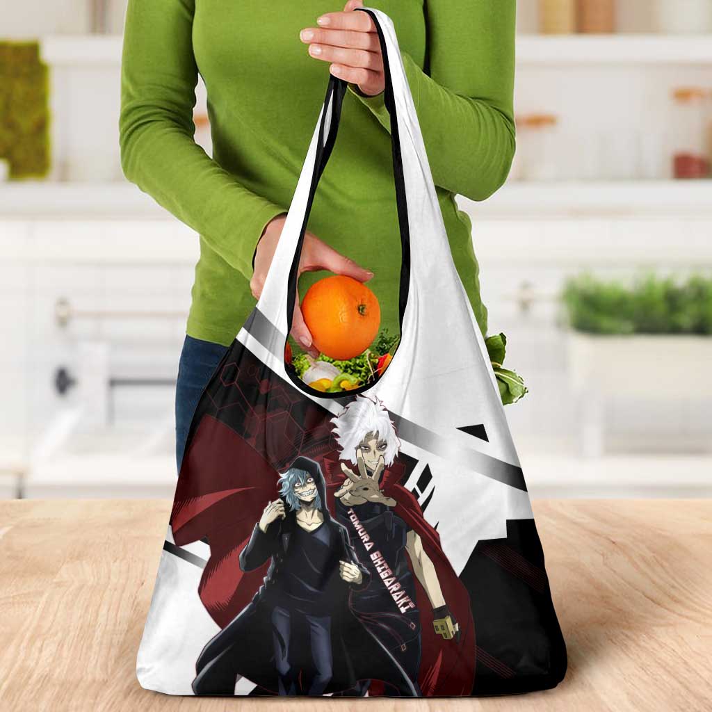 Tomura Shigaraki Grocery Bag Dark Anime Villain Illustration with Red Energy Aura