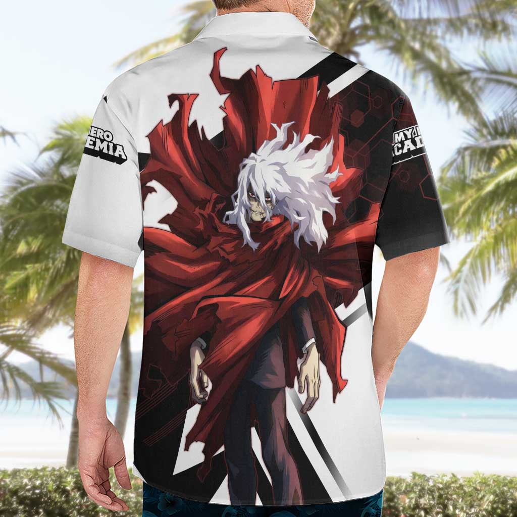 Tomura Shigaraki Hawaiian Shirt Dark Anime Villain Illustration with Red Energy Aura