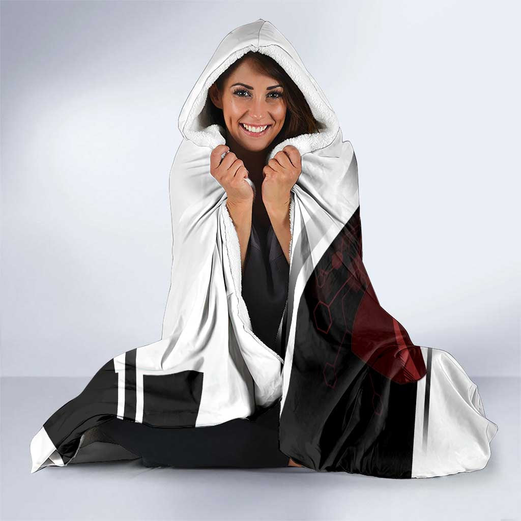 Tomura Shigaraki Hooded Blanket Dark Anime Villain Illustration with Red Energy Aura