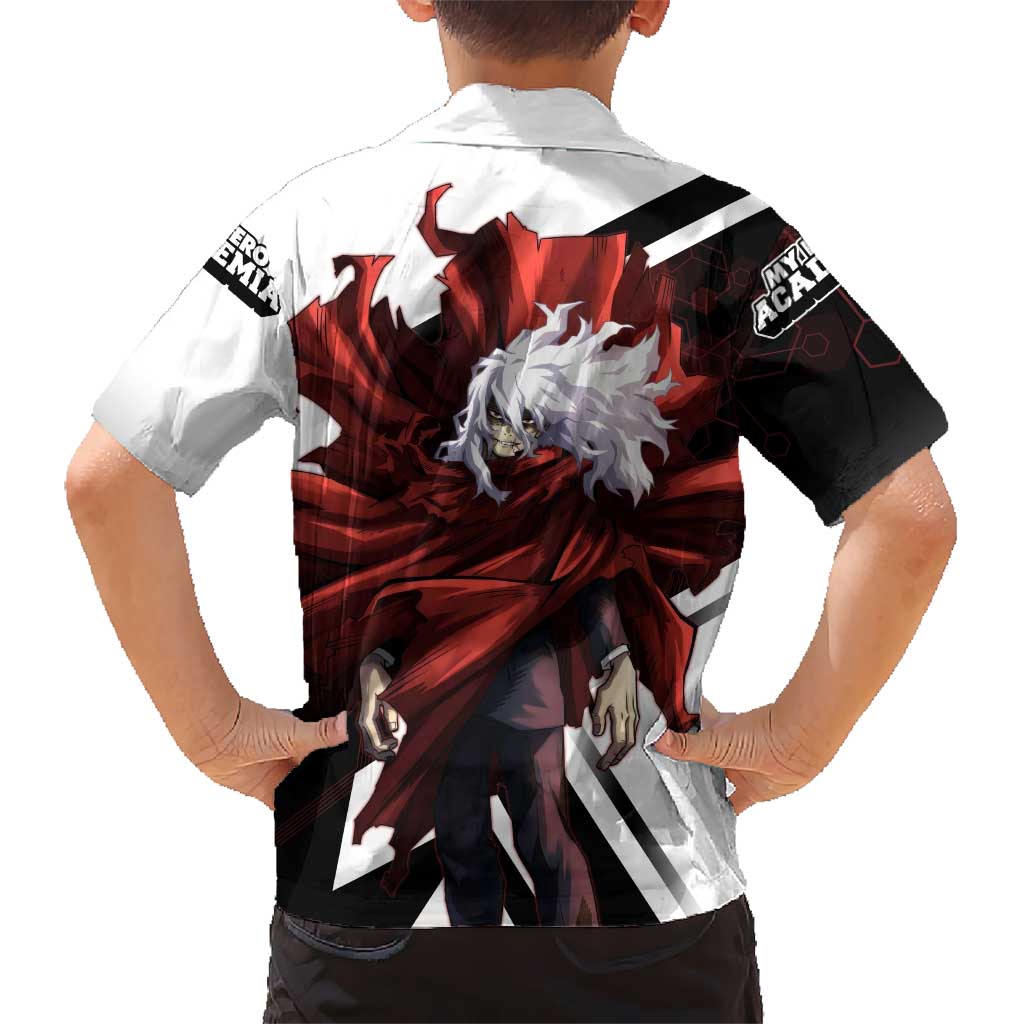Tomura Shigaraki Kid Hawaiian Shirt Dark Anime Villain Illustration with Red Energy Aura