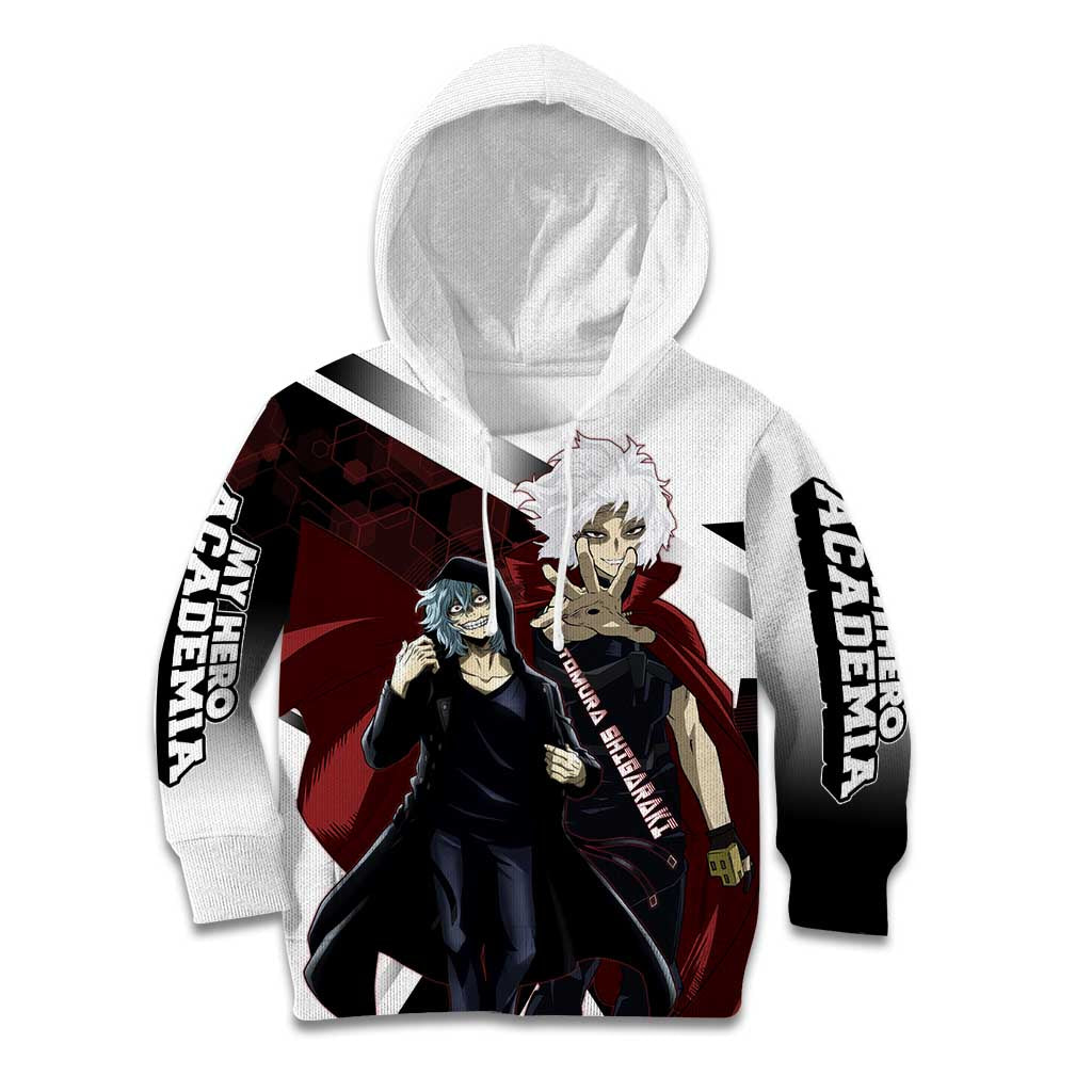 Tomura Shigaraki Kid Hoodie Dark Anime Villain Illustration with Red Energy Aura