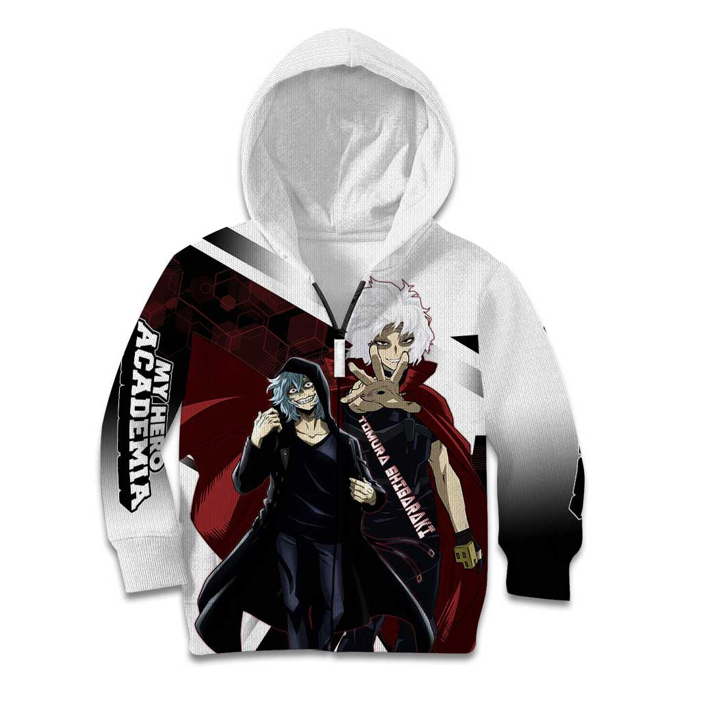Tomura Shigaraki Kid Hoodie Dark Anime Villain Illustration with Red Energy Aura