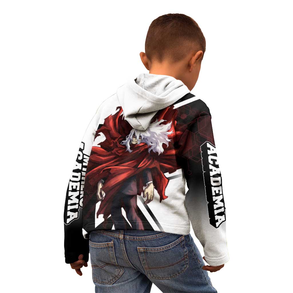 Tomura Shigaraki Kid Hoodie Dark Anime Villain Illustration with Red Energy Aura