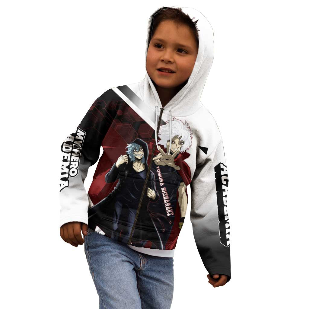 Tomura Shigaraki Kid Hoodie Dark Anime Villain Illustration with Red Energy Aura