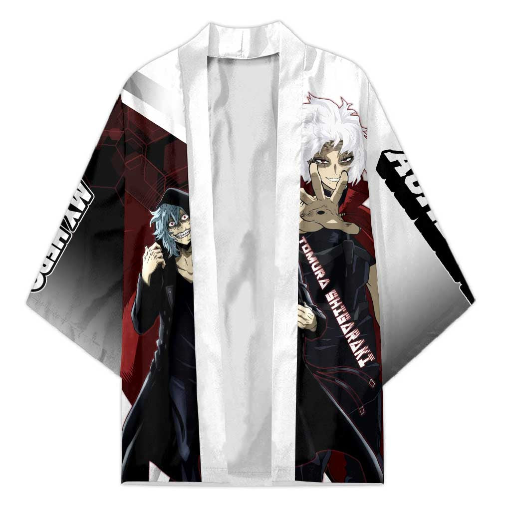 Tomura Shigaraki Kimono Dark Anime Villain Illustration with Red Energy Aura