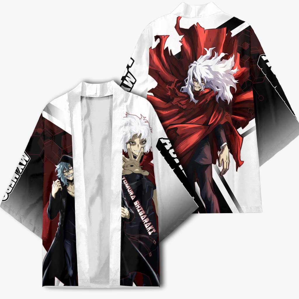 Tomura Shigaraki Kimono Dark Anime Villain Illustration with Red Energy Aura